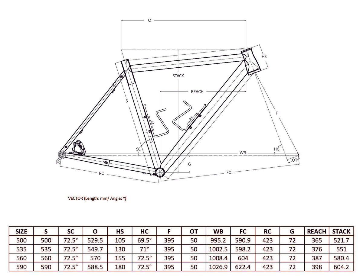 Vector discount bike frame